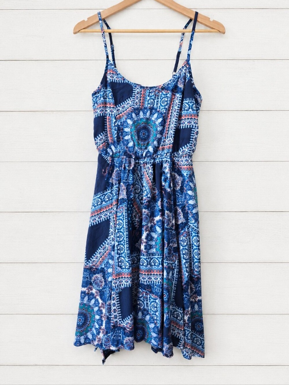 American Rag Blue Spaghetti-Strap High Low Dress Size S
